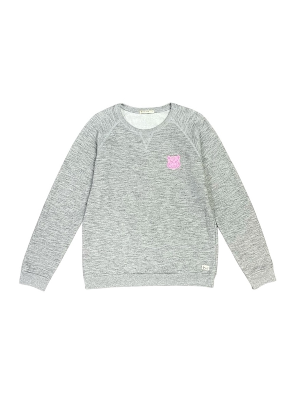 Marine Layer‎ Crewneck Sweater Women’s Large Grey Heather Pink Tiger